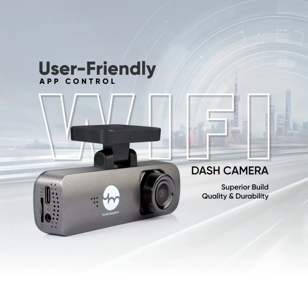 YueMi Ecosystem D2 Wi-Fi 2K Dash Camera with 24-Hour Parking Monitor