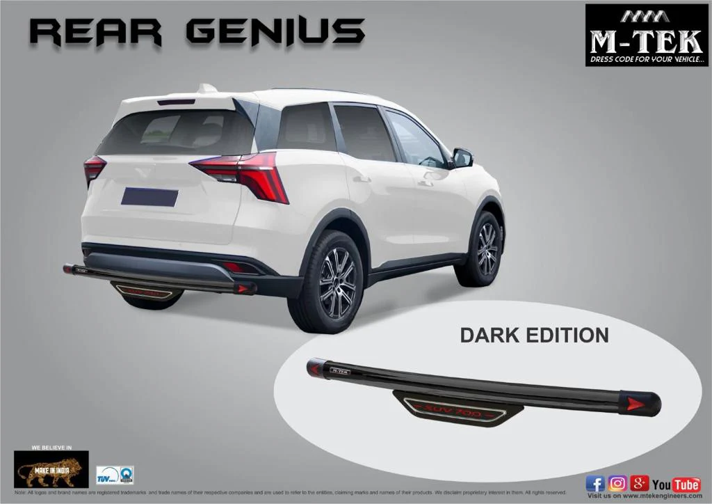 M Tek Rear Guard – Premium Stainless Steel Protection, Available in Black and Steel Finish