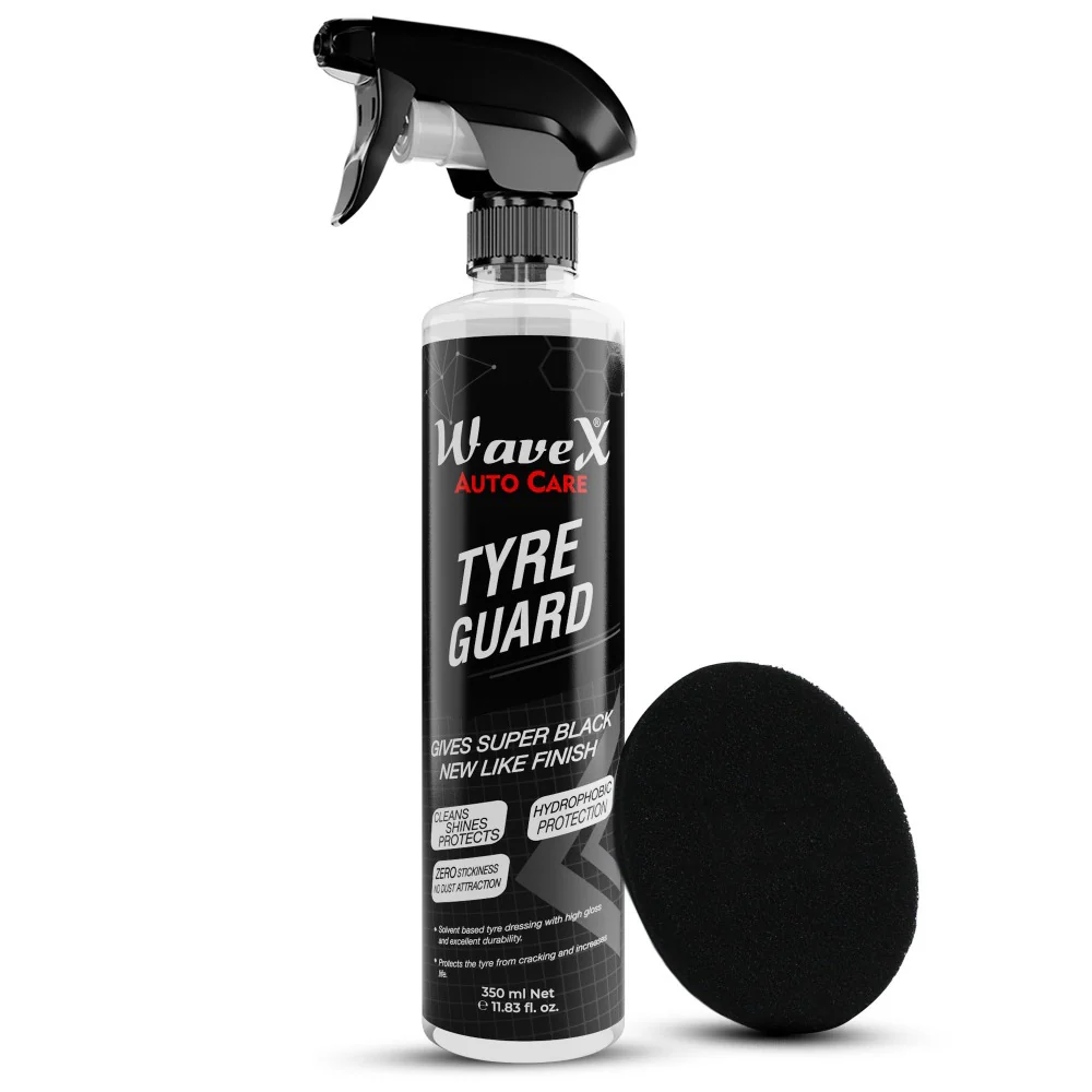 WaveX Tyre Polish for Car and Bike | Gives Lustrous Dark, Long Lasting Super Black Shine