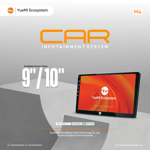 YueMi Ecosystem M4 Car Infotainment System (4+64GB, 360° Optional) | 4G SIM Support