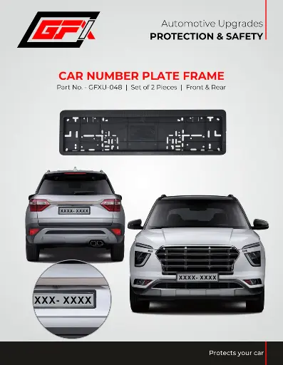 Premium Number Plate Frames – Chrome & Black Matte 