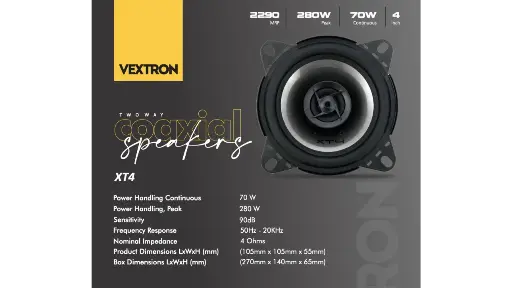 Vextron XT4 – 4" Two-Way Coaxial Speakers 